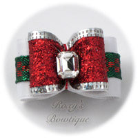 Christmas Sparkling Red - Adult Dog Bow