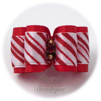 Christmas Peppermints - Adult Dog Bow