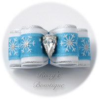 Shimmering Snowflake - Puppy Dog Bow
