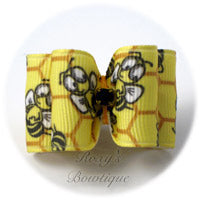 Bumble Bee Dog Bow