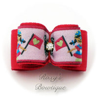 Red Pirate Beauty - Puppy Dog Bow