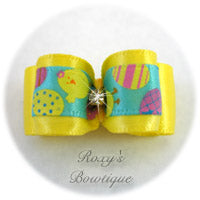 Lemon and Easter Eggs-Puppy Dog Bow