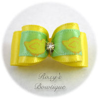 Lemon and Easter Chicks-Puppy Dog Bow