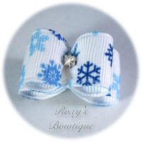 Snowflakes - Puppy Dog Bow