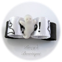 Boo the Ghost Tiny Dog Bow