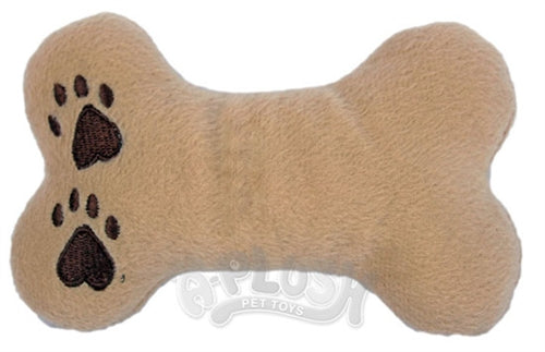 Lil' Plush Brown Bone with Paws Dog Toy