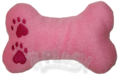 Lil' Plush Pink Bone Dog Toy - A-Plush Dog Toys