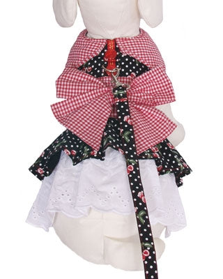 Cherry Pie Dog Harness Dress - Cha-Cha Couture