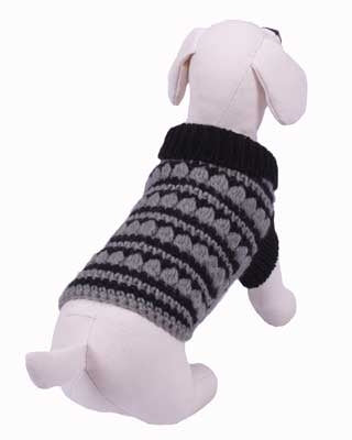 GQ Black and Grey Sweater - Dog Sweater - Cha-Cha Couture