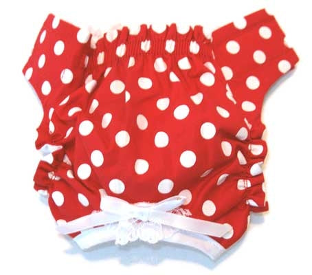 Red/White Polka Dot Panties - Doggie Design