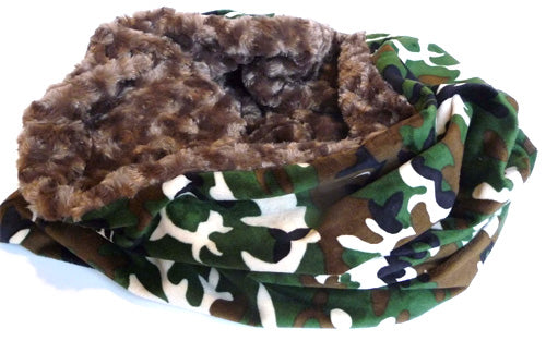 Espresso Curly / Camouflage - Snuggle Pup 3 'n 1