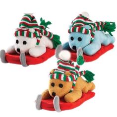 Zanies Frosty Bears Dog Toy