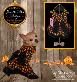 Halloween Candy Corn Dog Dress-JanetteDlin Design