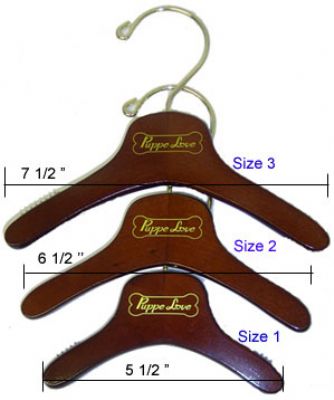 Wooden Dog Clothes Hangers - With Logo - Puppe Love