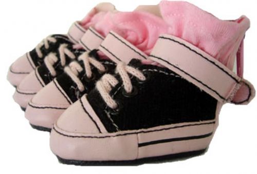 Black & Pink Dog Sneakers