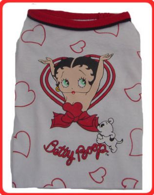 All Over Hearts Tee - Betty Boop Dog Clothes