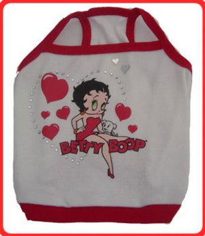 White Tank Top - Betty Boop Dog Clothes