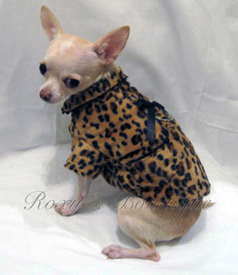 Fur Baby Cheetah Print Dog Coat