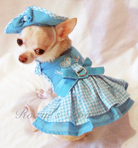Puppy Love Dog Harness Dress - Platinum Puppy Couture