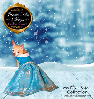 Royal Sparkling Snowflake Dog Dress-Janettedlindesign