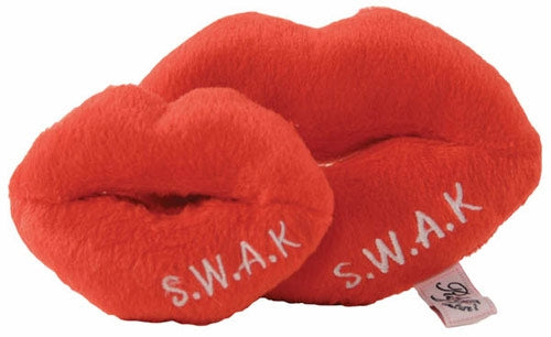 Kiss Kiss Lips Plush Dog Toy