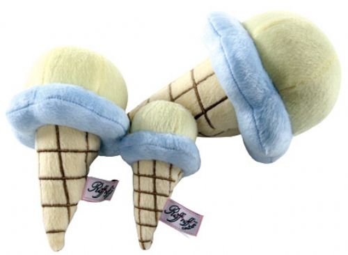 French Vanilla Gelato Ice Cream Cone - Plush dog toy - Ruff Ruff Couture