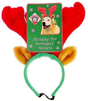 Holiday Antlers Dog Headband - Plush Puppies