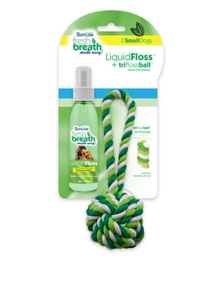 Tropiclean Fresh Breath TriFlossBall with Liquid Floss for Dogs